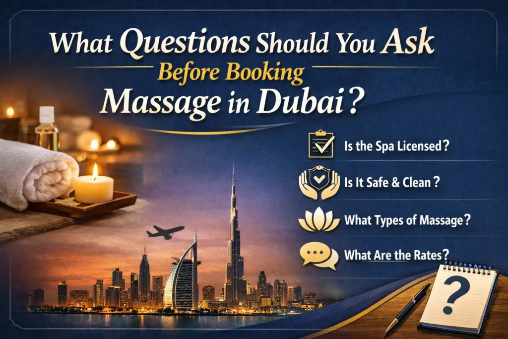 Ask the right questions before booking a massage in Dubai. Ensure safety, legality, and a premium, stress-free experience.